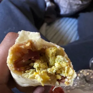 Disgusting!!!!!! The bacon tastes microwaved. EVEN THE EGGS TASTE MICROWAVED LOOK AT THEM! Absolutely rediculous!!!!!!