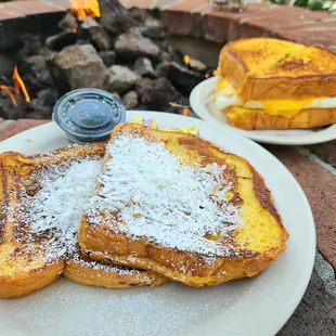 Coconut custard stuffed french toast