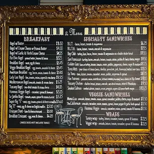 Very Reasonable 2022 Prices for Breakfast, Sandwiches and Wrap