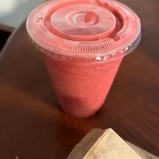 Strawberry smoothie.