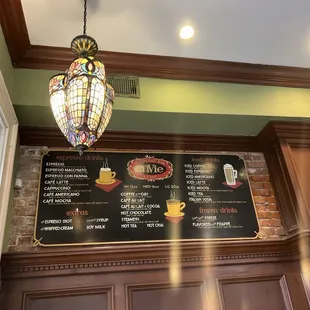 Coffee &amp; Tea Menu