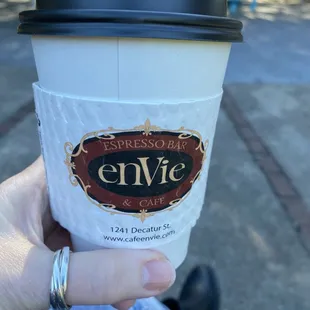Praline and cookie butter latte