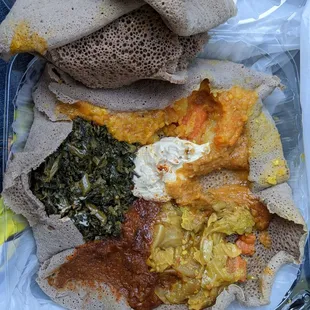 Vegetarian combo takeout