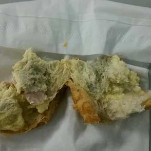 I know eggs sometimes change color if you keep it for a day or two. This was right after I bought. Smelled rotten!