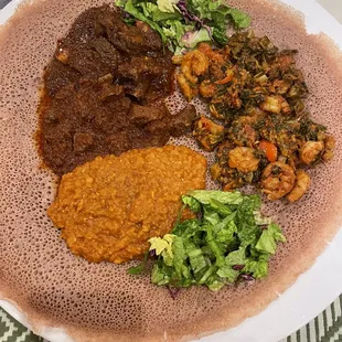 6. Zigni beef, 9. tsebhi begee (lamb), 14. Bersin, 25. Shrimp &amp; Hamli