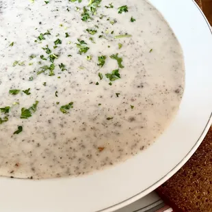 Mushroom soup - it was sort of cold/chill to the taste