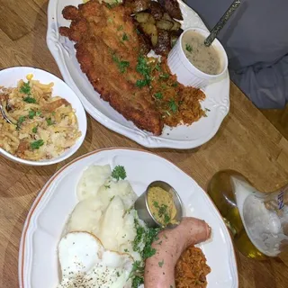 Homemade Bratwurst Lunch