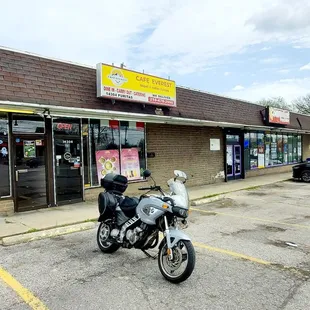 My motorcycle out front