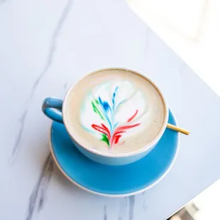 Rainbow latte