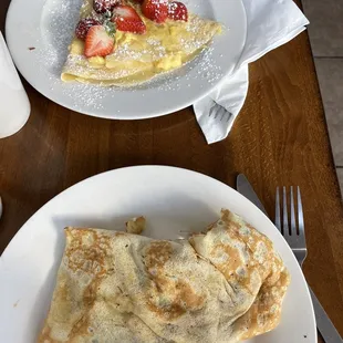 Bree and apple and cream brûlée