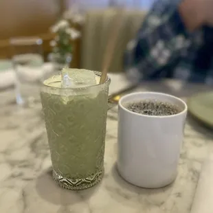 Iced matcha &amp; coffee