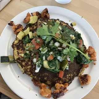 Corncakes with Chipotle Marinated Shrimp
