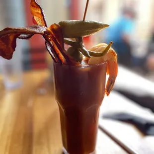 Bacon and shrimp Bloody Mary