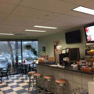the interior of a restaurant