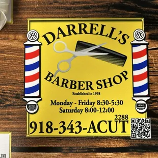 Today's table top Ad winner. Why ? I like old time barber shops &amp; I was intrigued by the VW/JEEP emblems on the barber pole?