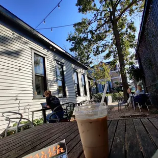 The side patio.