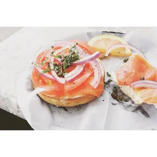 Francisco Bagel with lox