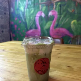 Iced Lavender Matcha Latte