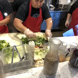Chopping up my salad