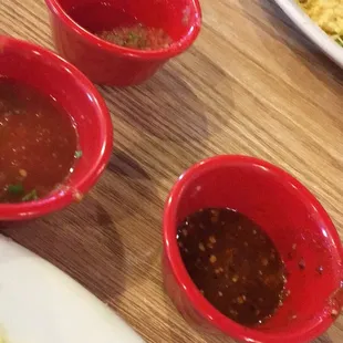 Some of the salsa's.