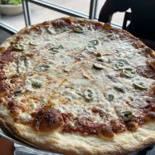 Pepperoni and jalapeño pizza-medium