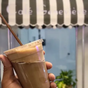 Iced Blueberry Latte