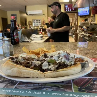 a plate of food on a table