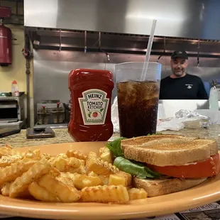 BLT &amp; Turkey today with some fries so yummy  so many good eats! Support local business!!!