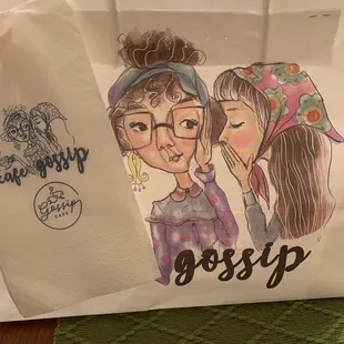 Personalized bag and napkins