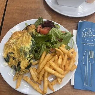 Spinach and Feta Cheese Omelette