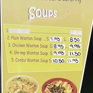 Cafe Gossip Menu as of May 1, 2024