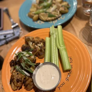 Buffalo Cauliflower (I Am Zesty) and Potatoes (I Am Grounded