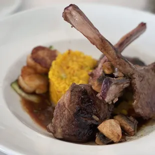 Special rack of lamb with risotto and grilled scallops is absolutely amazing. Deep in flavor, tender, and melts in your mouth.