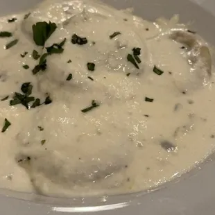 The mushroom ravioli, my favorite dish here