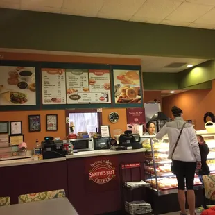 Counter and display.