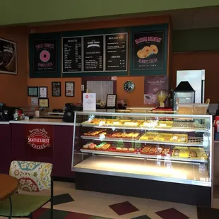 a display of pastries and pastries