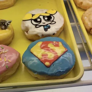 So many cute themed donuts. Loved Bubbles from power puff girls, so fun!