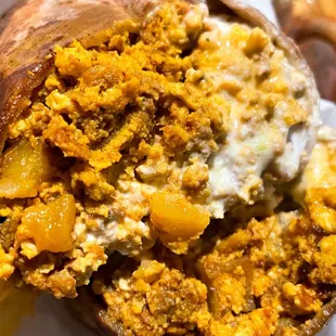 Chorizo Wrap - delicious! Has potato inside, not that spicy and comes with salsas