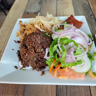 $7.95 Lunch special Roast pork, muro rice and salad!