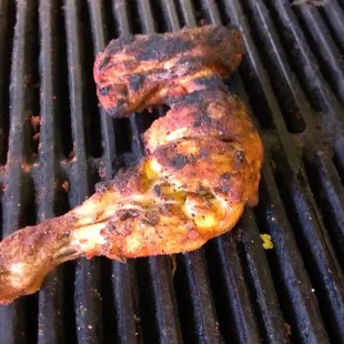 a piece of meat on a grill