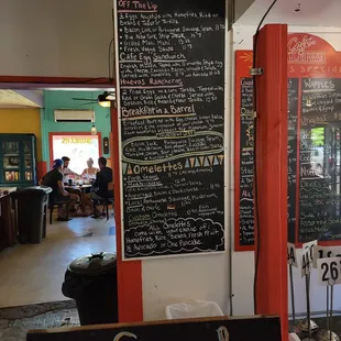 Breakfast menu