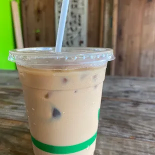 Cold brew latte $3.50 (no sugar added)