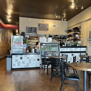 the interior of a restaurant