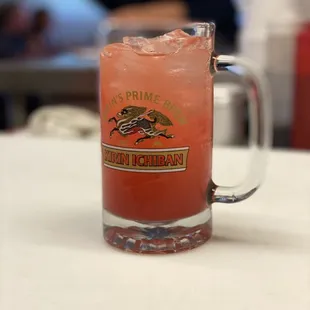 Strawberry Soju Cocktail (Japanese Soju + Our Homemade Strawberry Sorbet)