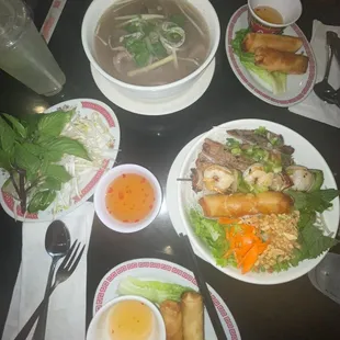 Pho, 53. Shrimp Spring Roll Wrap, 24. Vermicelli Grilled Shrimp Salad Bowl