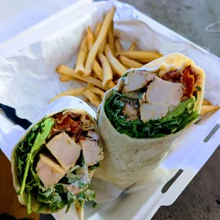 Bacon Avocado Chicken Wrap Frites Cone