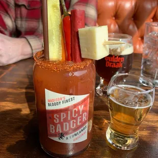 Spicy badger Bloody Mary