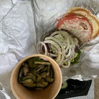 Double Smashed Veggie Beet Burger