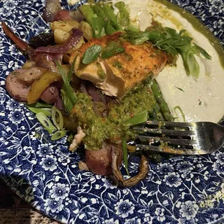 Spice-Rubbed Salmon With Cilantro Zhoug