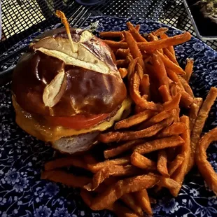 Double smash veggie burger